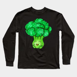 Kawaii Broccoli Cute Vegetables Veggie Fun Food Long Sleeve T-Shirt